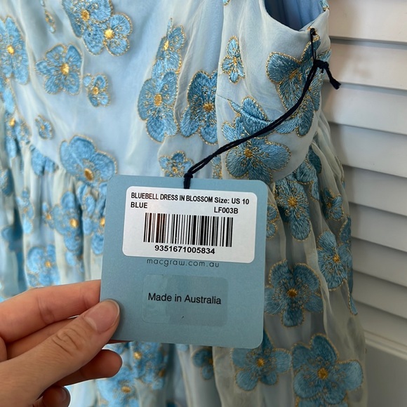 NWT Macgraw blubell organza floral dress - Picture 11 of 17